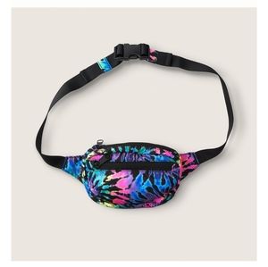 🔥 VS Pink rainbow tie dye belt bag NWT